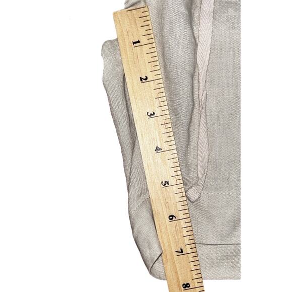 Willi Smith 100% Linen Drawstring Beige Shorts Size 10 Women's - Picture 4 of 7